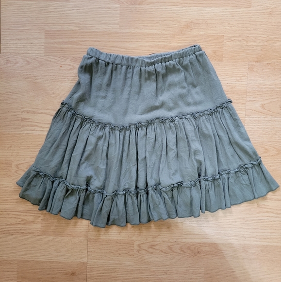 Princess Polly Women's High Waisted Marlowe Mini Skirt Army Green Size 8 - Picture 5 of 12